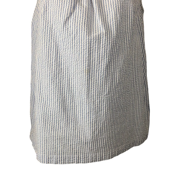 Women's Modcloth Blue/White Pin Stripe Seer Sucker Tank Top With Bow. Size Small - Picture 5 of 16